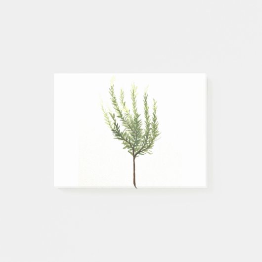 Waterverf van rozemarijngaarden voor  planten post-it® notes (Voorkant)