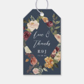 Waterverf van Rustic Bloom Floral Wedding Favor Cadeaulabel (Voorkant)
