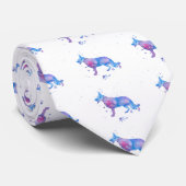 Waterverf van Shepherd Dog Stropdas (Opgerold)