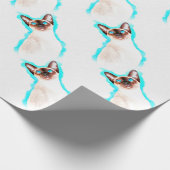 Waterverf van Siamese kat Cadeaupapier (Hoek)
