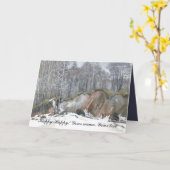 Waterverf van sneeuwravijn kaart (Gele Bloem)