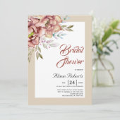 Waterverf van Terracotta bloemen bloemen vrijgezel Kaart (Staand voorkant)