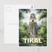 Waterverf van Tikal Guatemala Briefkaart (Voorkant / Achterkant)