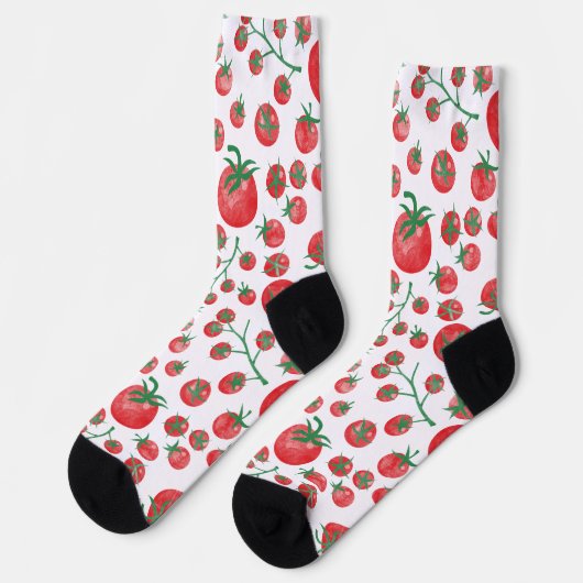 Waterverf van tomaten in het Middellandse Zeegebie Sokken (Links)