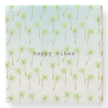 Waterverf van tropische palmbomen