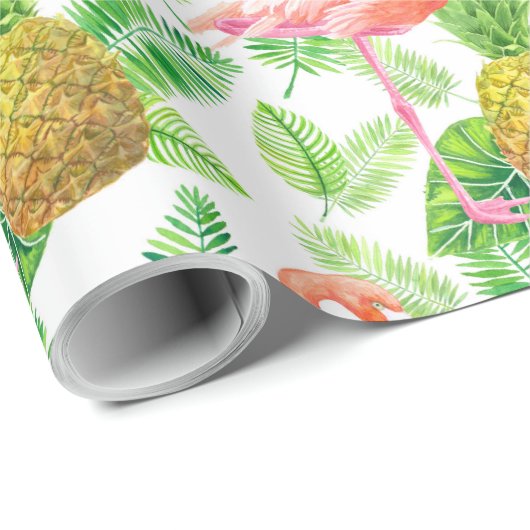 Waterverf van tropische tuinen cadeaupapier (Rol Hoek)