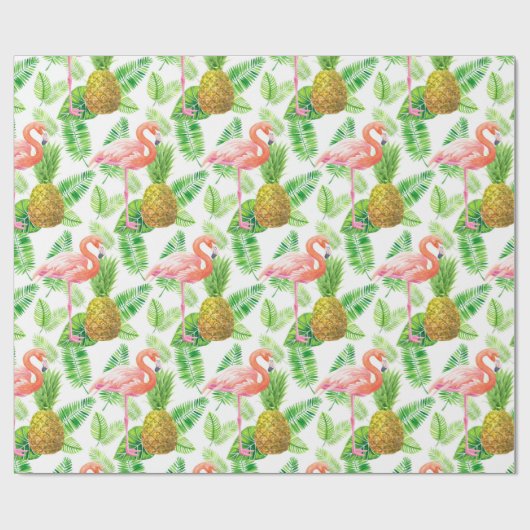 Waterverf van tropische tuinen cadeaupapier (Vlak)