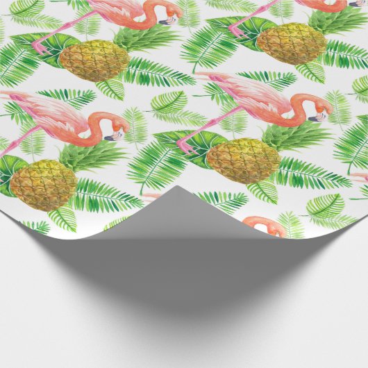 Waterverf van tropische tuinen cadeaupapier (Hoek)