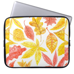 Waterverf van verschillende kleurrijke herfst laptop sleeve