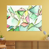 Waterverf van verspreide dromen en inkt op Canvas  (Insitu (Woonkamer))