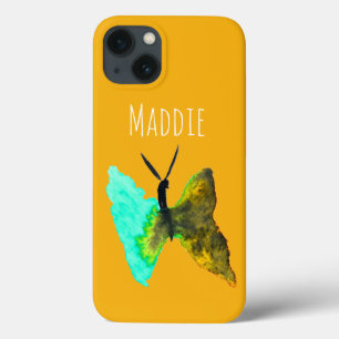 Waterverf van vlinder iPhone 13 hoesje