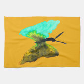 Waterverf van vlinder  theedoek (Horizontaal)