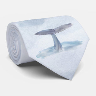 Waterverf van walvis stropdas