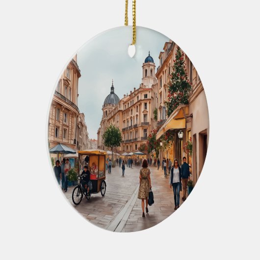 Waterverf van Wenen Oostenrijk Keramisch Ornament (Rechts)