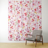 Waterverf van wilde bloem wandkleed (In situ)