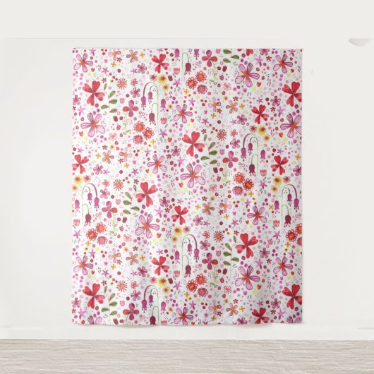 Waterverf van wilde bloem wandkleed (Voorkant)