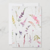  Waterverf van wilde bloemen Kaart (Achterkant)