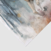 Waterverf van wilde paarden tissuepapier (Detail)