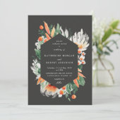 waterverf van wilde zomerbloemen trouwuitnodiging kaart (Staand voorkant)