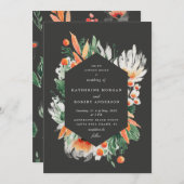 waterverf van wilde zomerbloemen trouwuitnodiging kaart (Voorkant / Achterkant)