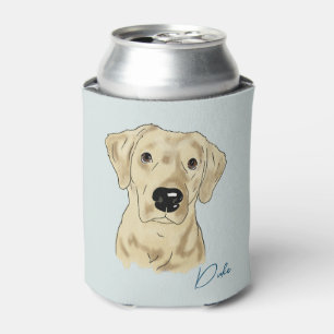 waterverf van Yellow Lab op koelbox Blikjeskoeler