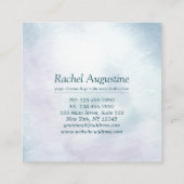 Waterverf van Yoga Instructor Meditation Pose Om S Vierkante Visitekaartje (Achterkant)