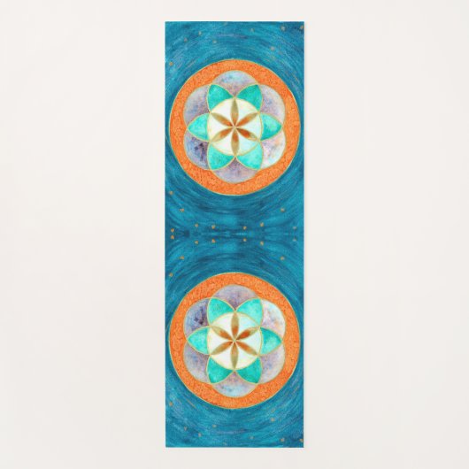 Waterverf van zaaigoed yogamat (Voorkant)