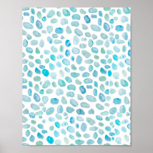 Waterverf van zeeen poster