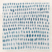 Waterverf van zeeglazen Kustschilderij Glazen Onderzetter (Voorkant)