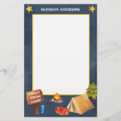 Waterverf van zomerkamp - Aangepaste kantoorbenodi Briefpapier (Voorkant)