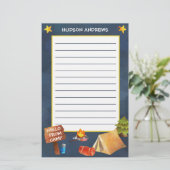 Waterverf van zomerkamp - Aangepaste kantoorbenodi Briefpapier (Staand voorkant)