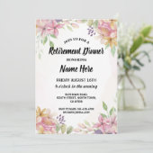 Waterverf van zomerrusttijd bloemen roze kaart (Staand voorkant)