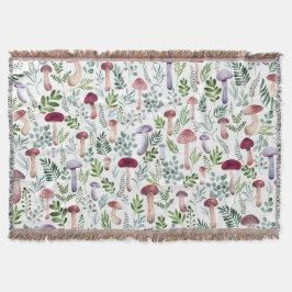 Waterverf van zomertuin — paddenstoelen  deken