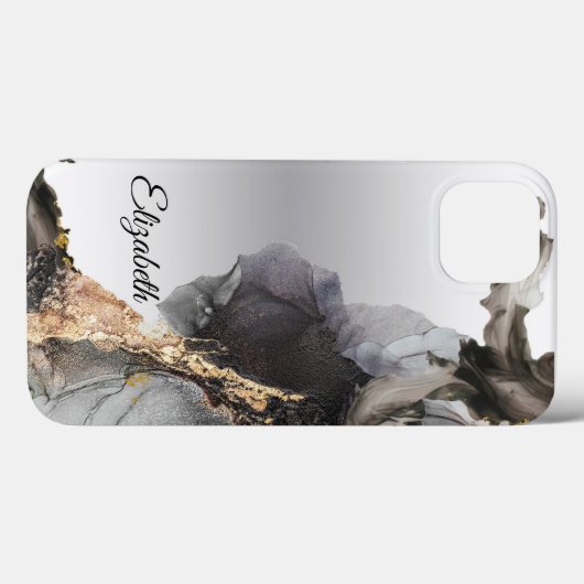 Waterverf Vanessa Zwart en Wit Case-Mate iPhone Case (Achterkant (horizontaal))