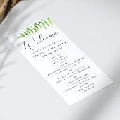 Waterverf varen. Woodland botanisch script bruilof Programma