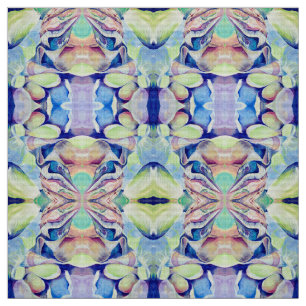 Waterverf Veelkleurige Vibrant Artdeco Abstract Stof