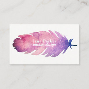 Waterverf veer visitekaartje