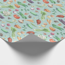 Waterverf Veggies & spices Patroon Cadeaupapier
