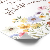 Waterverf Veld van Rozen Ze is een Wildflower Poster (Hoek)
