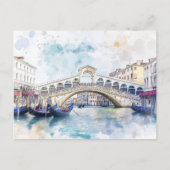 Waterverf Venetië, Italië Briefkaart (Voorkant)