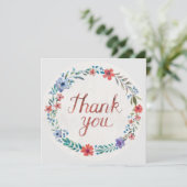 Waterverf ventilator, ruw koperrood bedankkaart (Staand voorkant)