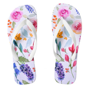 Waterverf ventilatorpatroon teenslippers