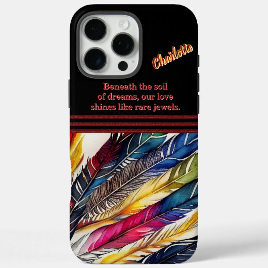 Waterverf veren in harmonie Case-Mate iPhone case (Achterkant)