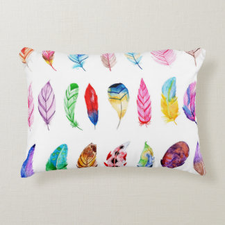 Waterverf veren: mooi Collecties Vintage. Accent Kussen