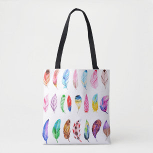 Waterverf veren: mooi Collecties Vintage. Draagtas