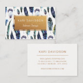 Waterverf Veren Visitekaartjes | Goud (Voorkant / Achterkant)