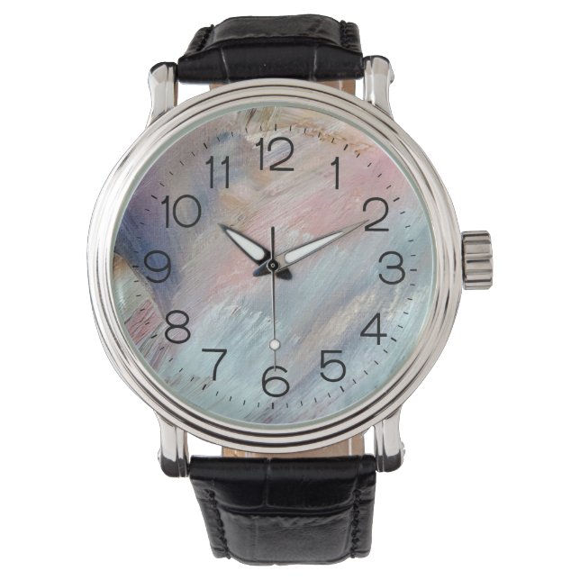 Waterverf Verf Abstract Horloge (Voorkant)
