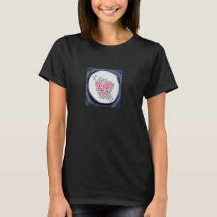 Waterverf Verf Hart stippen Cirkels Schilderen Pre T-shirt