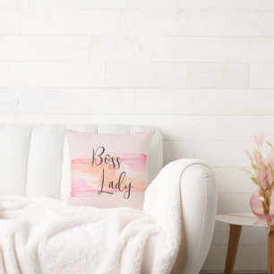 Waterverf Verf Strokes Boss Lady Canvas tas Kussen
