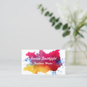 waterverf verf visitekaartje (Staand voorkant)